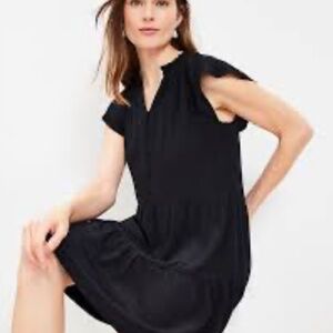 LOFT flutter tiered swing dress